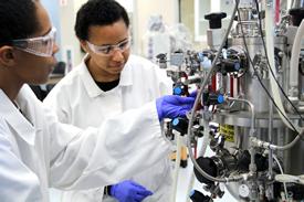 Image of Students Working with Bioreactor